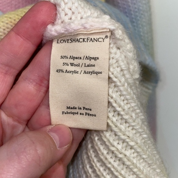 LoveShackFancy Naveen V Neck Pullover in Fairy Tale medium - Picture 14 of 14